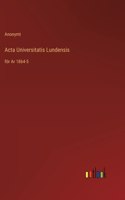 Acta Universitatis Lundensis