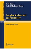 Complex Analysis and Spectral Theory