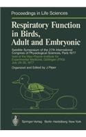 Respiratory Function in Birds, Adult and Embryonic