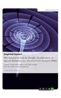 The Schwarzschild-de Broglie Modification of Special Relativity for Massive Field Bosons (SBM)