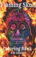 Flaming Skull Coloring Book For Adults