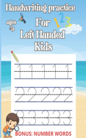 Handwriting practice for left handed kids