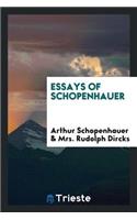 Essays of Schopenhauer