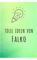 Tolle Ideen von Falko: Liniertes Notizbuch für deinen Vornamen