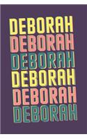 Deborah Journal: Lined Journal / Notebook - Personalized Name Deborah Gift - Vintage Typography - 120 Pages For Writing And Note Taking