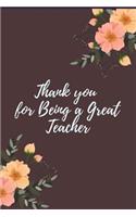 Thank you for Being a Great Teacher