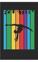 Gymnastics Notebook for 14 Year Old Boys and Girls - Colorful Gymnastics Journal - 14th Birthday Gift for Gymnast Diary