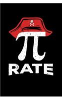 Pi Rate: 120 Pages I 6x9 I Cornellnotes I Funny Mathematics Constant & Sea Robber Gifts