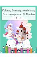 Coloring Drawing Handwriting Practice Alphabet & Number