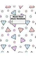Blank Sheet Music Notebook: Easy Blank Staff Manuscript Book Large 8.5 X 11 Inches Musician Paper Wide 12 Staves Per Page for Piano, Flute, Violin, Guitar, Trumpet, Drums, Cell