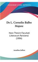 De L. Cornelio Balbo Majore