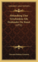 Abhandlung Uber Verschiedene Alte Denkmaler Der Kunst (1771)