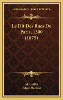 Dit Des Rues De Paris, 1300 (1875)