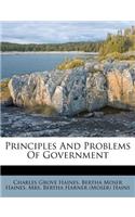 Principles And Problems Of Government