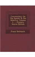 Commentary on the Epistle to the Hebrews, Volume 1... - Primary Source Edition