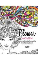 Flower Women Coloring Books for Adults: (Women Coloring Books for Adults)