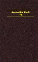 Accounting Clerk Log (Logbook, Journal - 96 pages, 5 x 8 inches)