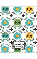 Notebook Line Day of the Dead Pattern