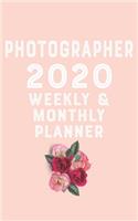 photographer 2020 Monthly Weekly Planner photographer Occupation Planner A beautiful: Planner 2020 / Planner Book Gift, 100 Pages, 5 x 8 inches, photographer Planner, Planner Book, 2020 planner weekly and monthly, planner's, work, or 