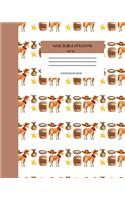 Wide Ruled Horse Notebook Composition Book