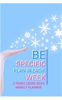 Be Specific Plan In Each Week: New 2 Years 2020 - 2021 Weekly Planners Finally Here - Give You a Week on Each Page - With 108 pages of 2 Year Long Planner - Dimension 6" x 9" size