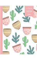 Cornell System Notes 110 Pages: Cactus Notebook for Professionals and Students, Teachers and Writers - Succulent Llama Pattern