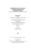 Implementation of EPAct 2005 loan guarantee programs by the Department of Energy