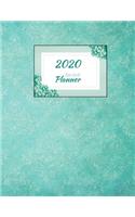 Dot Grid Planner: Greenish Blue Cover - Diary agenda half-done for you - Dotted Grid Journal with Calendar