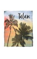 Tulum: Mexican Holiday Christmas Feliz Navidad Notebook With Lined Wide Ruled Paper For Taking Notes. Stylish Tropical Travel Journal Diary 7.5 x 9.25 Inch