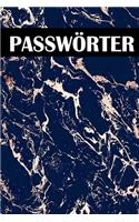 Passwörter: Passwortbuch zum Eintragen von Passwörtern mit Register von A-Z