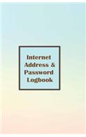 Internet Address & Password Logbook: Rainbow Cover Extra Size (5.5 x 8.5) inches, 110 pages