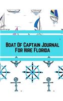 Boat Of Captain Journal For Hire Florida