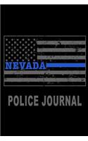 Nevada Police Journal: Nevada Thin Blue Line Police Flag Police Field Interview Notebook 6x9