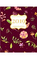 2019 Daily Planner: A Cute 2019 Calendar and Organizer from January 2019 Through December 2019