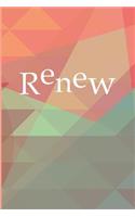 Renew: A Journal with Alternating Dot Grid and Sacred Geometries Graph Paper for Mediation, Reflection and Rejuvenation