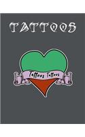 Tattoos: Tattoo Skizzen Buch / 7 Leere Felder Pro Seite