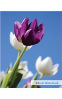 Blank Sketchbook.: Glossy & Soft Cover, White Blank Sketchbook 8"x10" 100 Pages.(Blank Sketchbook Flower Edition.)