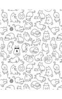 My Big Fat Bullet Journal for Cat Lovers Fun Cat Pattern 12: Jumbo Sized Dot Style Bullet Journal Notebook - 300 Plus Numbered Pages with 300 Dot Grid Pages, 6 Index Pages and 2 Key Pages in Large 8.5 X 11 Siz