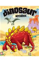 Dinosaur Notebook: Journal Notebook Diary (4 Inside Patterns): Lined, Dot Grid, Line Grid, Blank No Lined, Total 120 Pages, (8.5 X 11), ( Cute Dinosaur Cover )