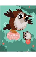 Notebook Dot-Grid: Cute Owl Cover: Notebook for Journaling, Doodling, Creative Writing, School Notes, and Capturing Ideas,120 Dot-Grid Pages, 8.5 X 11