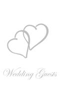 Wedding Guest Book, Bride and Groom, Special Occasion, Comments, Gifts, Well Wish's, Wedding Signing Book with Silver Love Hearts (Hardback)