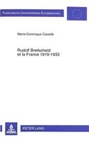 Rudolf Breitscheid Et La France 1919-1933