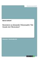 Rezension zu Alexander Nützenadels Die Stunde der Ökonomen