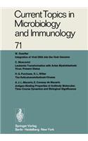 Current Topics in Microbiology and Immunology / Ergebnisse Der Mikrobiologie Und Immunitätsforschung