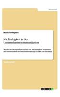 Nachhaltigkeit in der Unternehmenskommunikation: Welche der ökologischen Aspekte von Nachhaltigkeit bestimmen den Internetauftritt der Unternehmensgruppe EDEKA zum Fischfang?