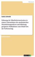 Erfassung der Mitarbeitermotivation in einem Unternehmen des medizinischen Dienstleistungssektors und Ableitung geeigneter Maßnahmen zum Erhalt bzw. der Verbesserung