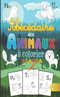 Abécédaire des animaux: Livre d'apprentissage des lettres de l'alphabet et de coloriage pour aider les tout-petits à les mémoriser à l'aide de jolies illustrations d'animau