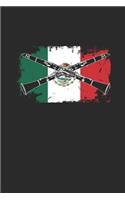 Mexico Flag - Clarinet: Graph Paper Notebook - Gift Idea For Cinco De Mayo Celebration