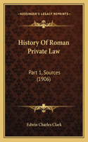 History Of Roman Private Law: Part 1, Sources (1906)