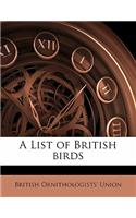 A List of British Birds